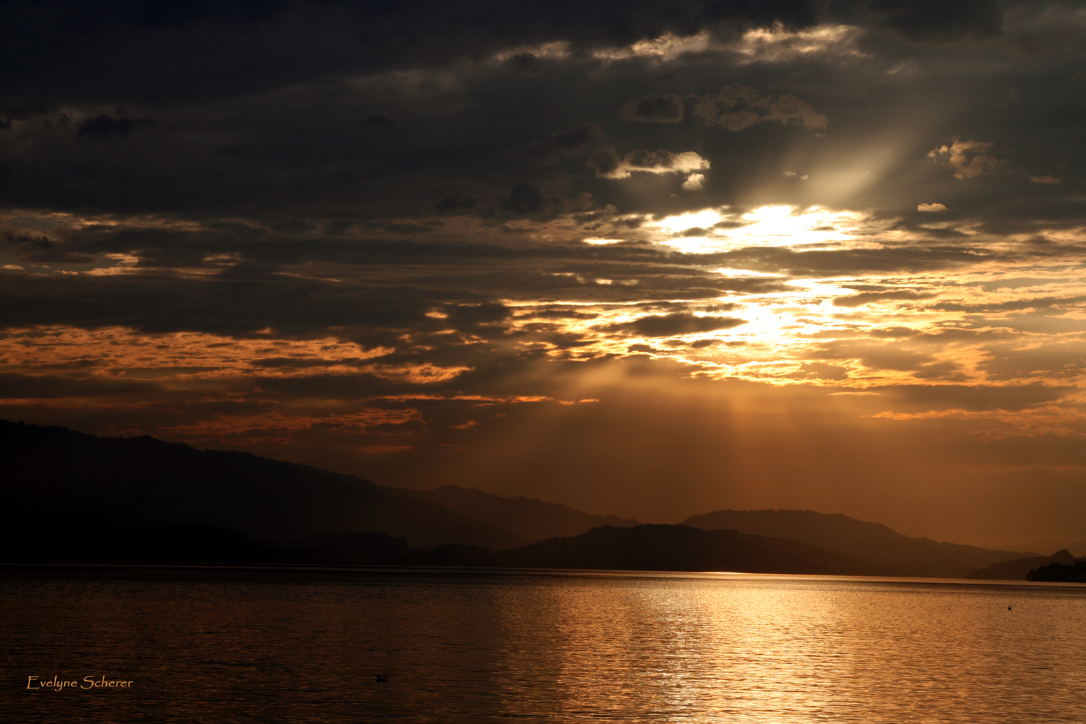 sunset Lake Lucerne