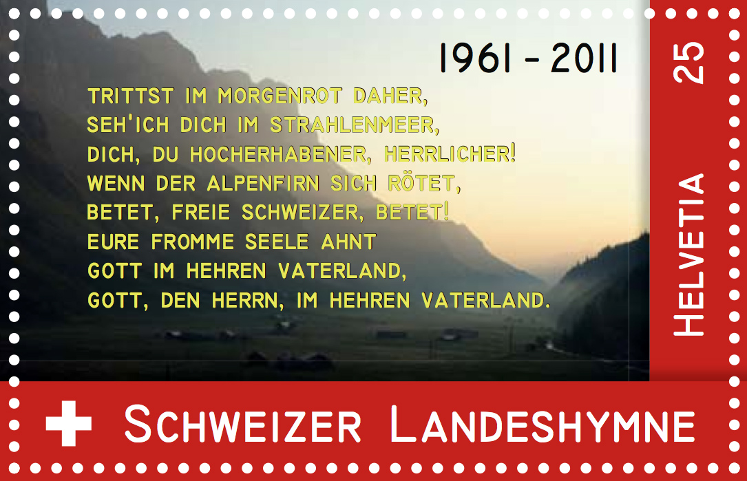 Landeshymne Briefmarke