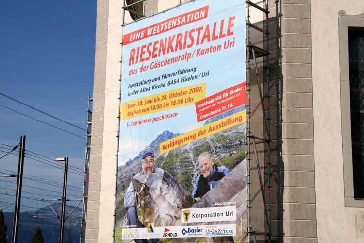 Ausstellung Riesenkristalle Gscheneralp Flelen